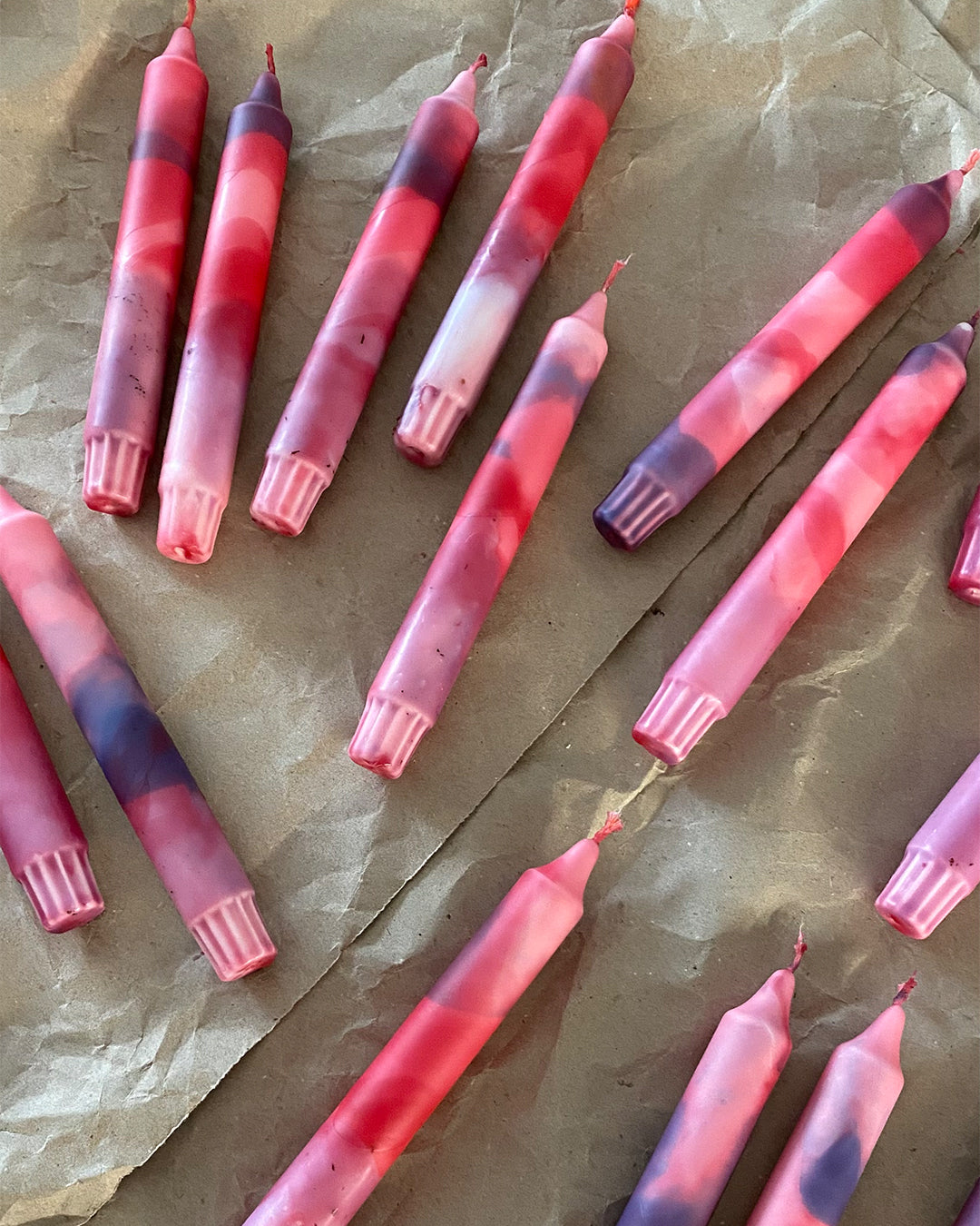 Комплект 4 бр. FLAMINGO SUNSET багрени свещи